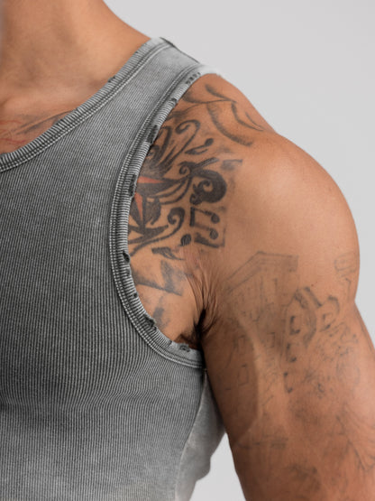 Premium Ultra-Soft Cotton Distressed Fitted Tank 2 Pack